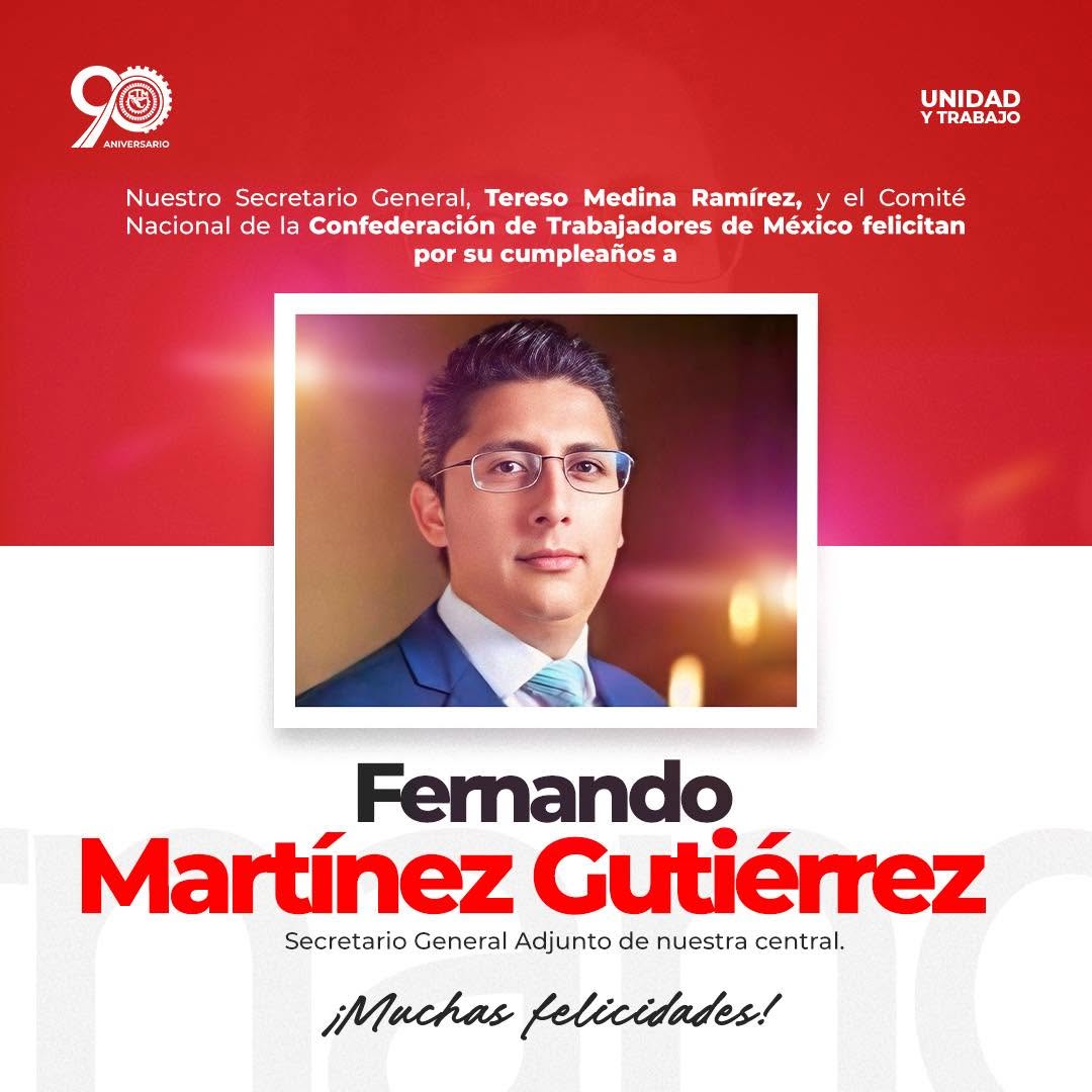Felicitaciones a Fernando Martínez Gutiérrez.