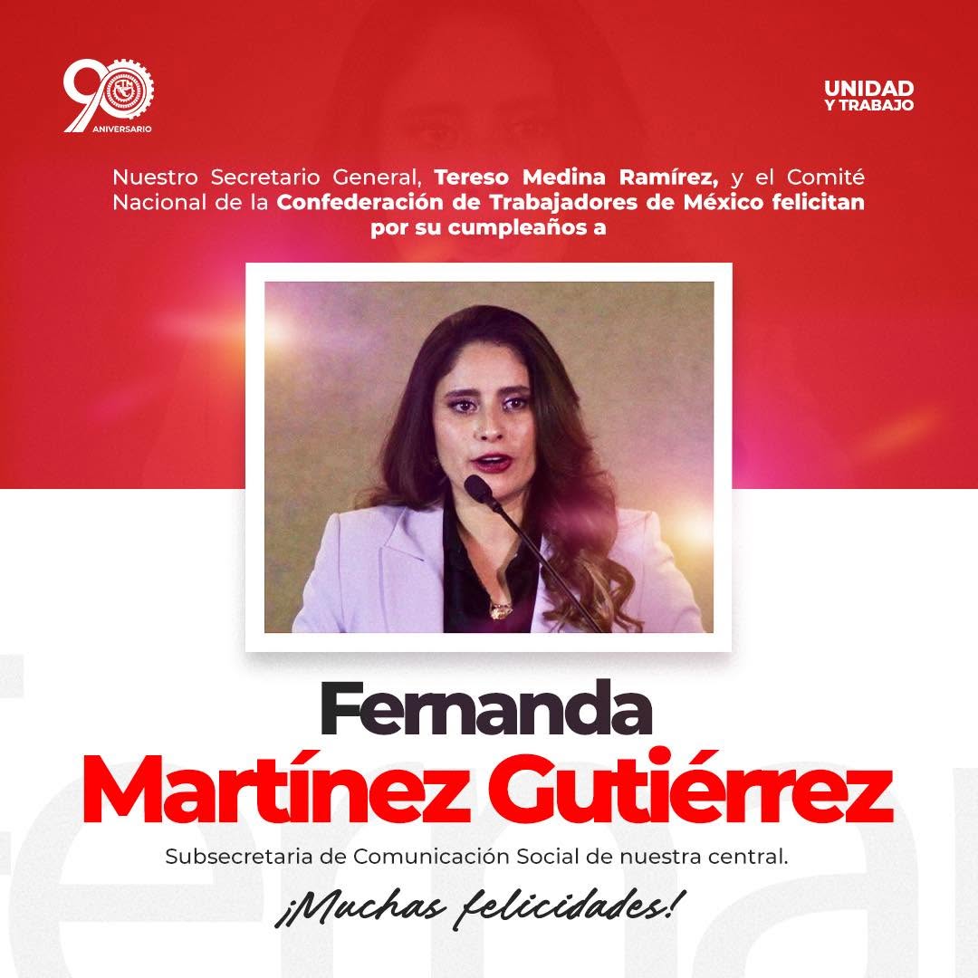 Felicitaciones Fernanda Martínez Gutiérrez.