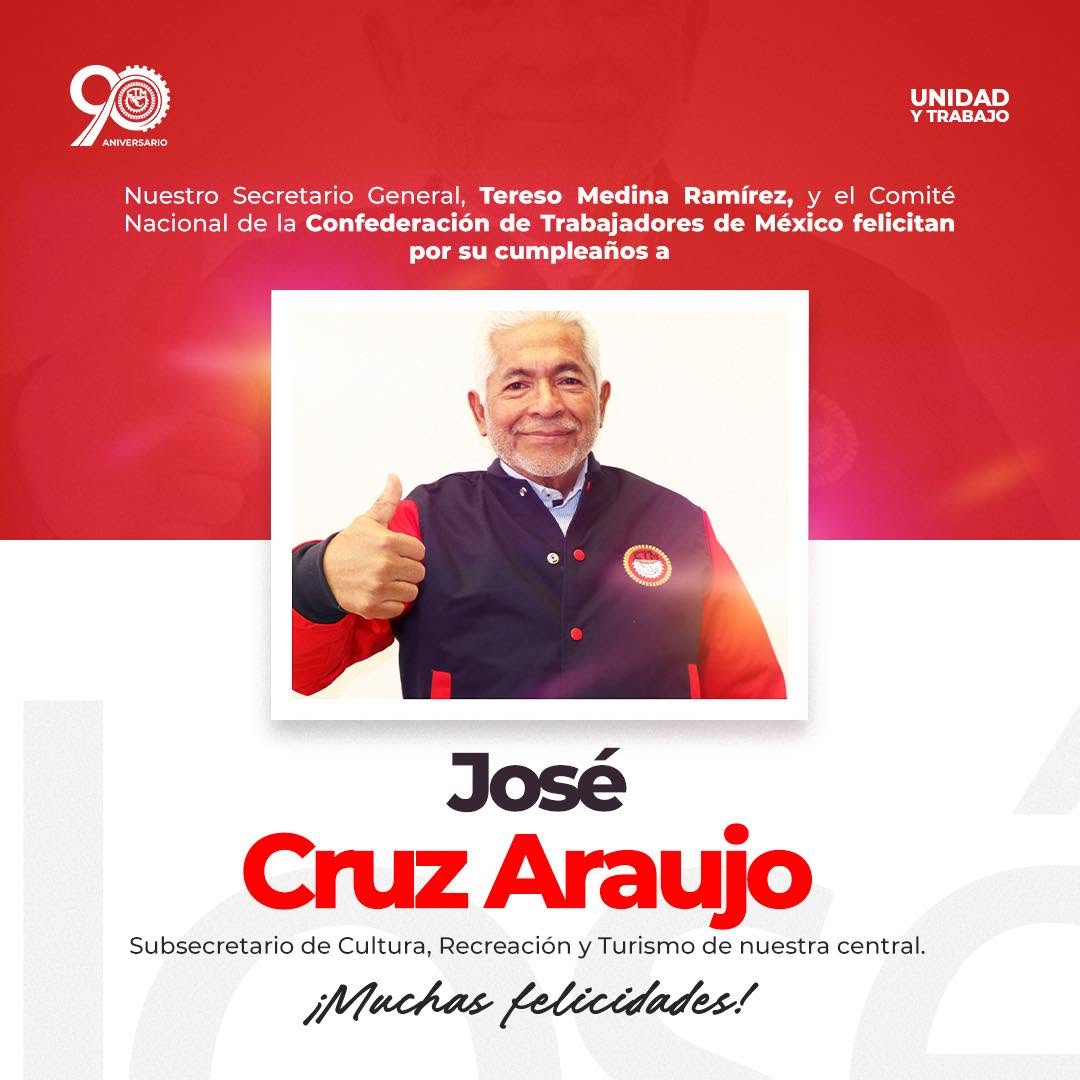 Felicitaciones a Don José Cruz Araujo Ávila.