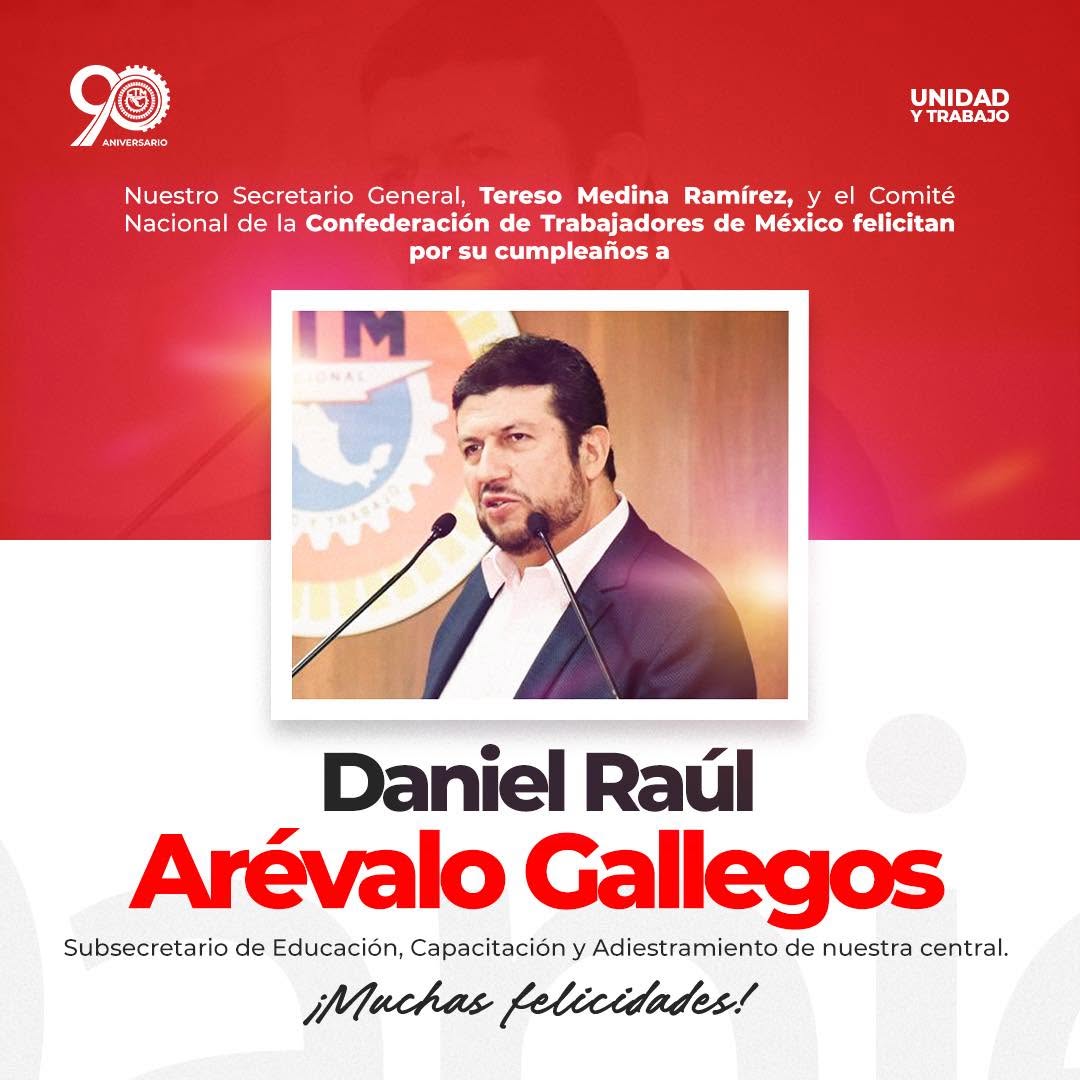 Felicitaciones a Daniel Raúl Arévalo Gallegos.