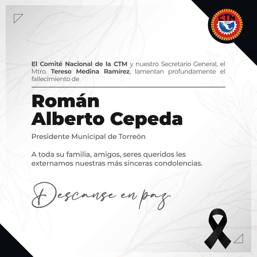 Condolencias Román Alberto Cepeda.