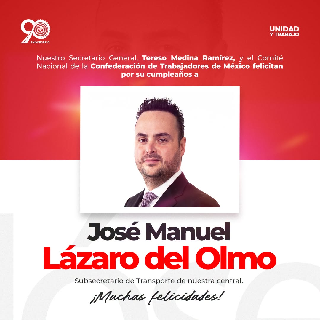 Felicitaciones a José Manuel Lázaro del Olmo.