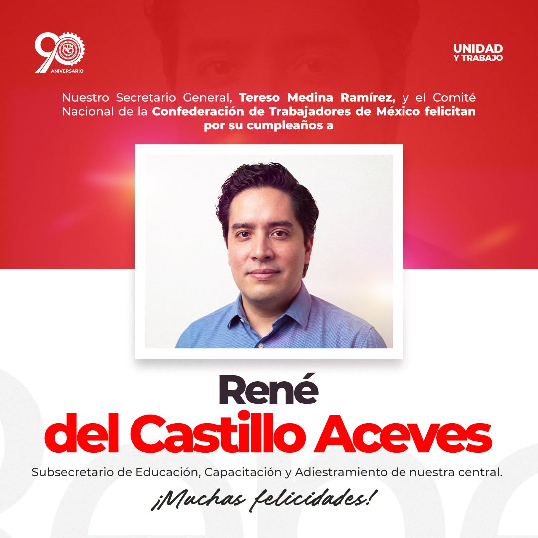 Felicitaciones a René del Castillo Aceves.