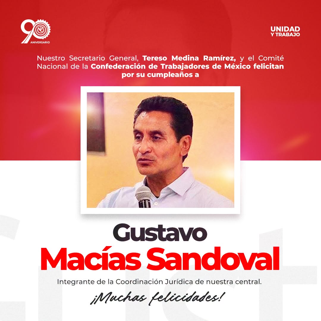 Felicitaciones a Gustavo Macías Sandoval.