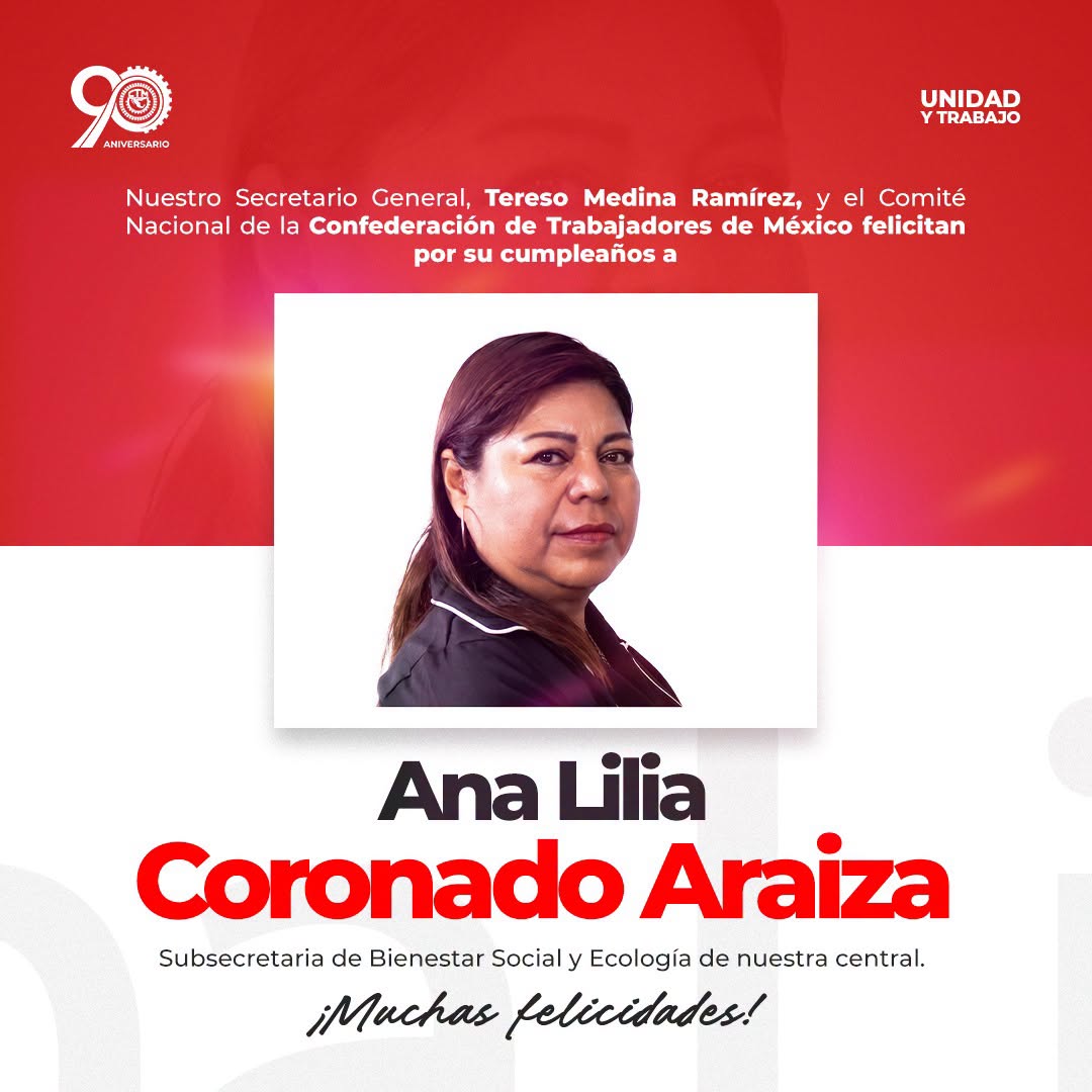 Felicitaciones a Ana Lilia Coronado Araiza.