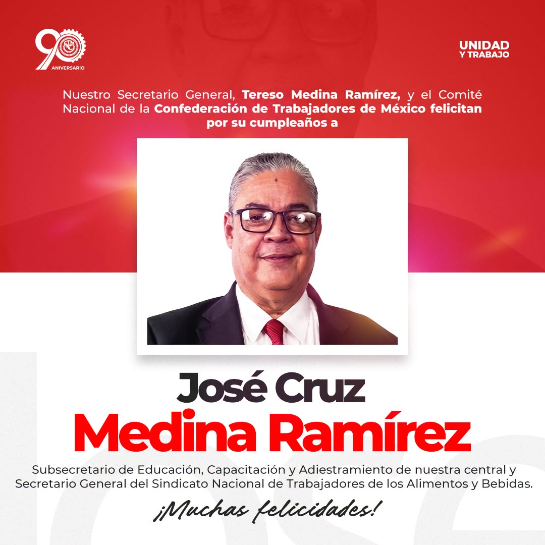 Felicitaciones a José Cruz Medina Ramírez.