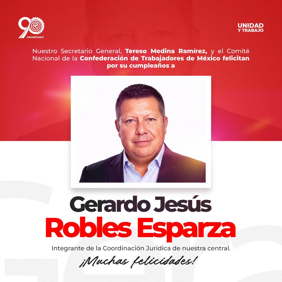 Felicitaciones a Gerardo Jesús Robles Esparza.