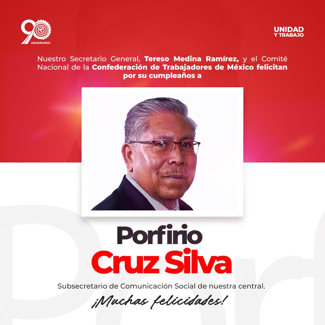 Felicitaciones a Porfirio Cruz Silva.