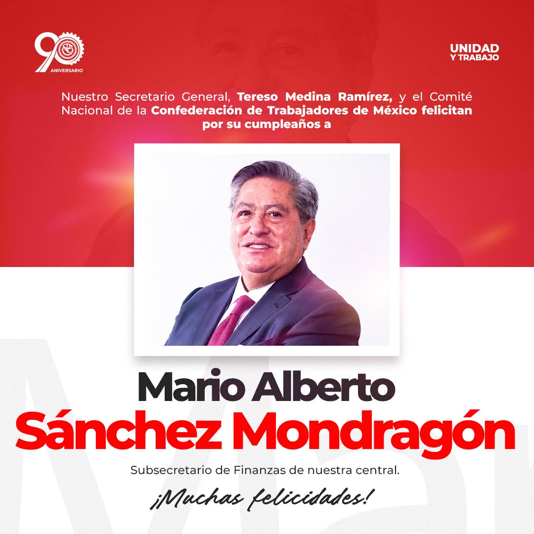 Felicitaciones a Mario Alberto Sánchez Mondragón.