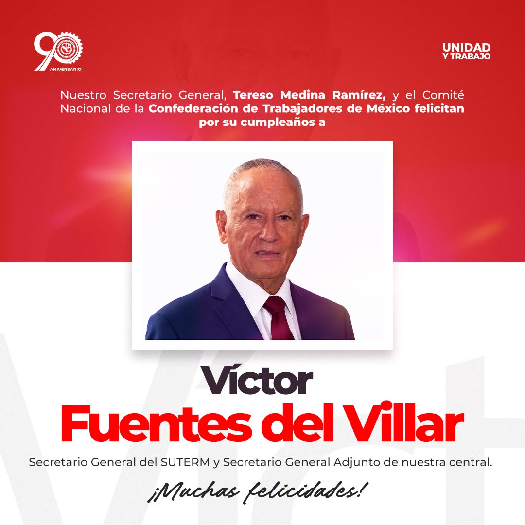 Felicitan a Víctor Fuentes del Villar.