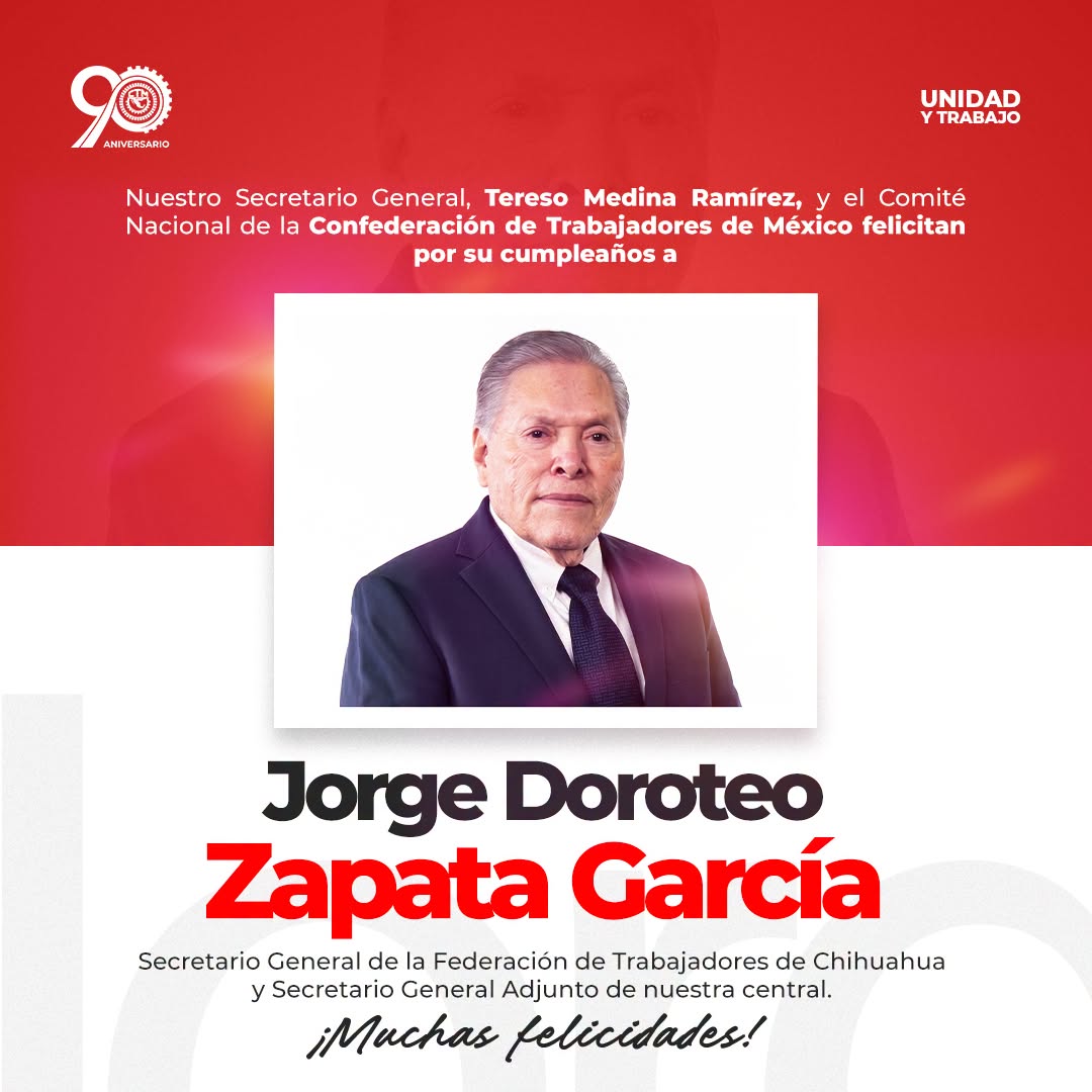 Felicitan a Jorge Doroteo Zapata García por su cumpleaños